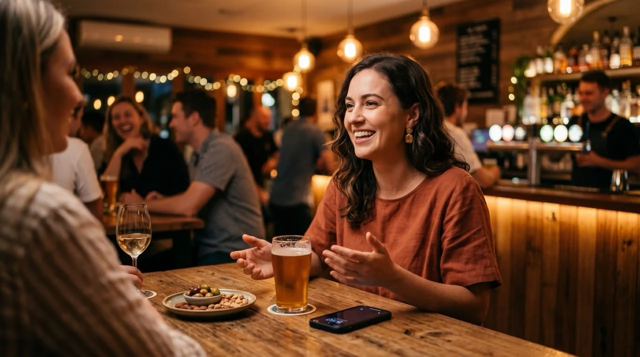 Patrons enjoying their evening at local venue