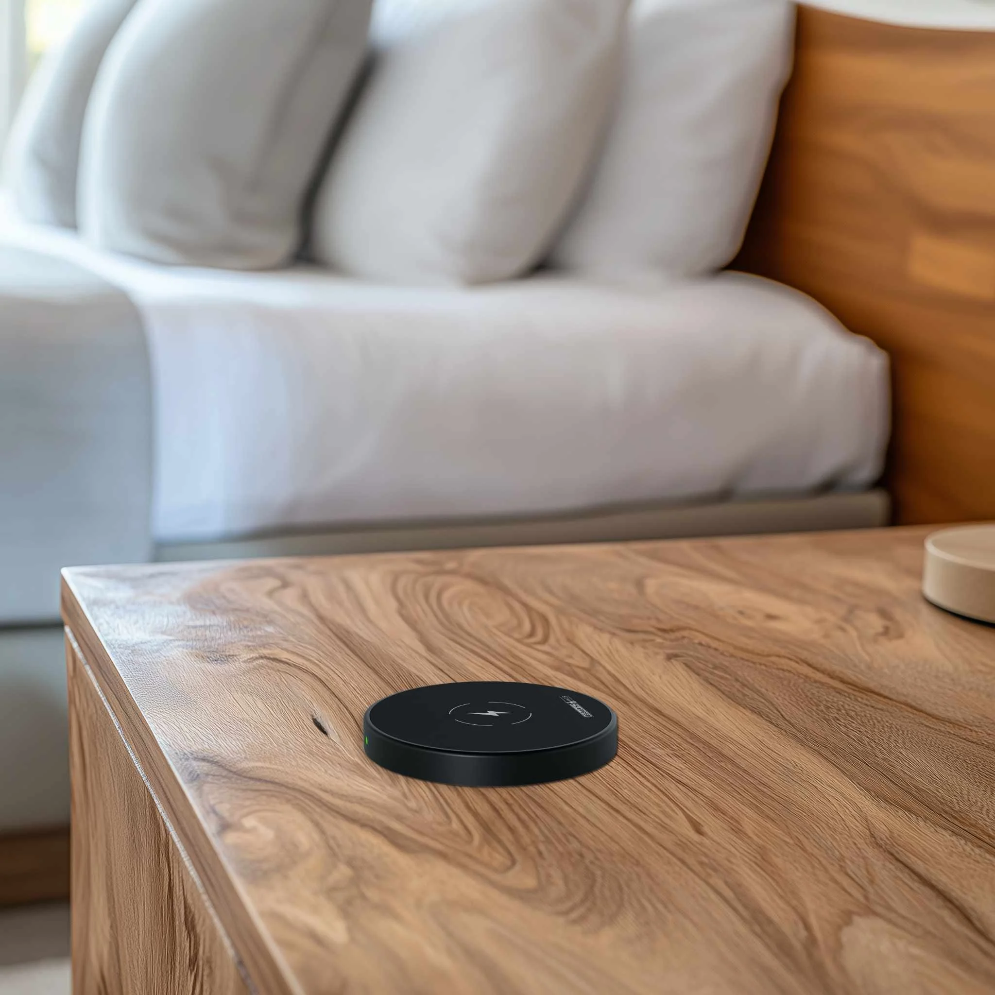 SwiftPro on a hotel bedside table